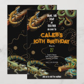 Hagedis Slang Schildpad Reptiel Dark Verjaardag Pa Kaart (Voorkant / Achterkant)