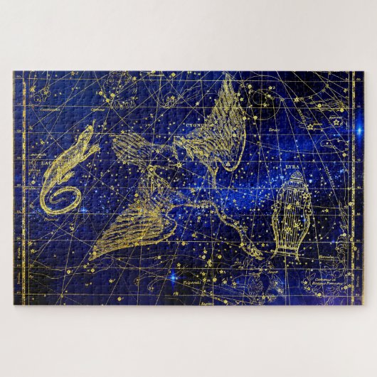 Hagedis sterrenbeeld. legpuzzel (Horizontaal)