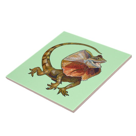 hagedis tegeltje (Zijkant)