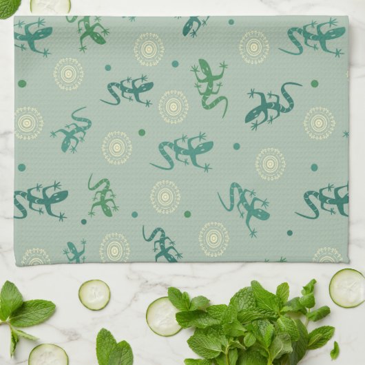 hagedis theedoek (Gevouwen)