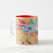 hagedis tweekleurige koffiemok (Voorkant links)