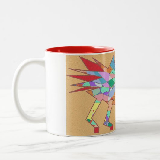 hagedis tweekleurige koffiemok (Links)