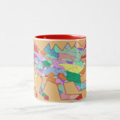 hagedis tweekleurige koffiemok (Center)