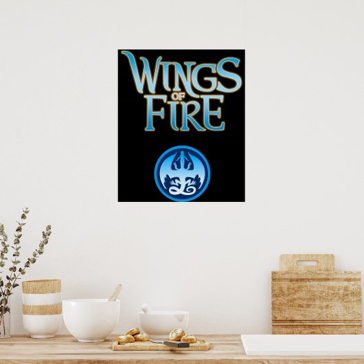 hagedis van drakenvuur logo poster (Keuken)