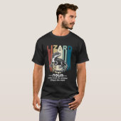 Hagedis Vanger Grappig Retro Gecko Hagedis Jager D T-shirt (Voorkant volledig)