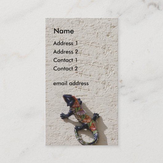 hagedis visitekaartje (Voorkant)