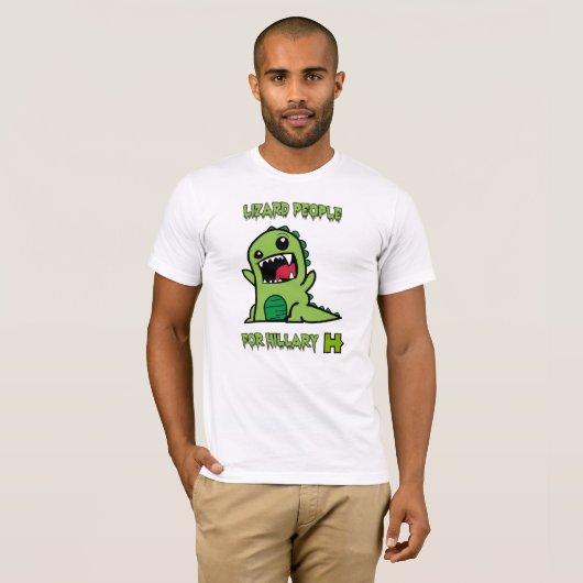 hagedis voor Hillary T-shirt (Voorkant volledig)