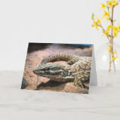 hagedis wenskaart (bericht binnen) kaart (Gele Bloem)