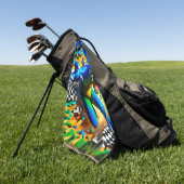 hagedisdinosaurus golfhanddoek (Groen)