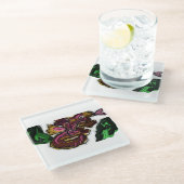 Hagediskunstwerk Glazen Onderzetter (Schuin)