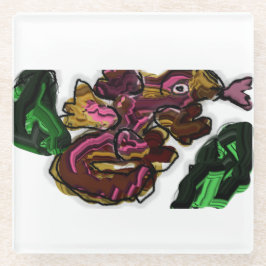 Hagediskunstwerk Glazen Onderzetter