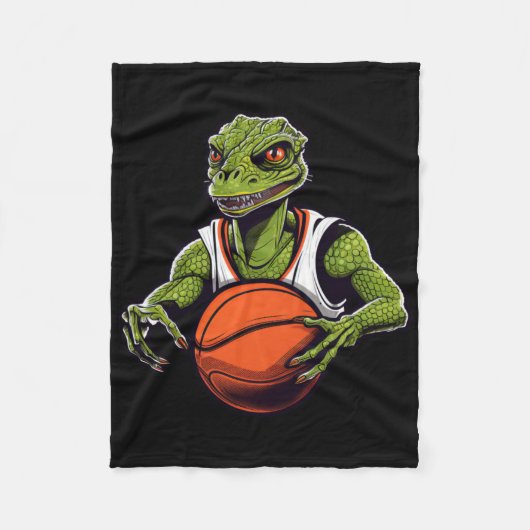 Hagedissen basketbal fleece deken (Voorkant)