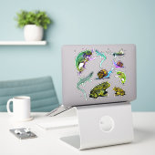 Hagedissen, kikkers, kameleons, slakken sticker (Laptop op bureau)