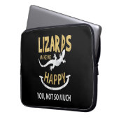 Hagedissen maken me blij. Jij, niet zo veel Laptop Sleeve (Voorkant Links)