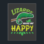 Hagedissen maken me blij reptiel kostuum cadeau briefkaart<br><div class="desc">Perfect voor kinderen die houden van hagedissen en een grappig gezegde Tshirt. Hagedissen maken me gelukkig is een geweldig cadeau Idee voor uw zoon.</div>