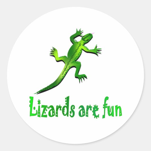 Hagedissen zijn leuk ronde sticker (Voorkant)