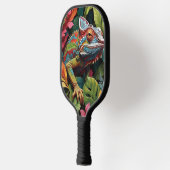 Hagedissenbladeren & kleur pickleball paddle (Links)