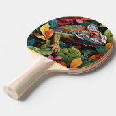 Hagedissenbladeren & kleur Ping Pong Paddle Tafeltennisbatje (Voorkant Gekanteld)