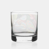 Hagedissenbladeren & kleur Whiskey glas (Achterkant)