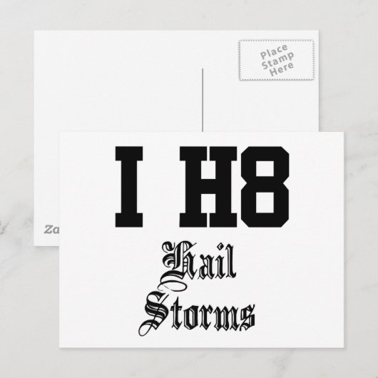 hagel-stormen briefkaart (Voorkant / Achterkant)