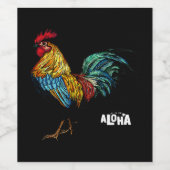 hagelhok hawaii aloha hawaiian 157 wijn etiket (Enkel label)