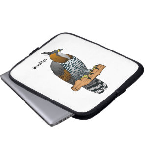 hagelvogel cartoon illustratie laptop sleeve