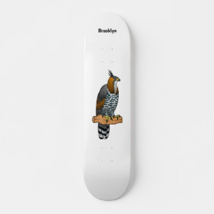  hagelvogel cartoon illustratie persoonlijk skateboard