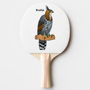  hagelvogel cartoon illustratie tafeltennisbatje