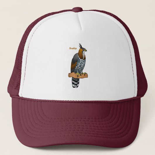 hagelvogel cartoon illustratie trucker pet (Voorkant)