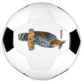 hagelvogel cartoon illustratie voetbal (Gedraaid)