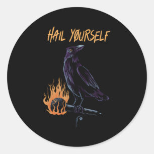 Hagelzelf laatste podcast op de linkermicrofoon ronde sticker