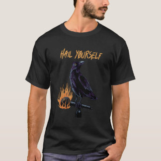 Hagelzelf laatste podcast op de linkermicrofoon t-shirt