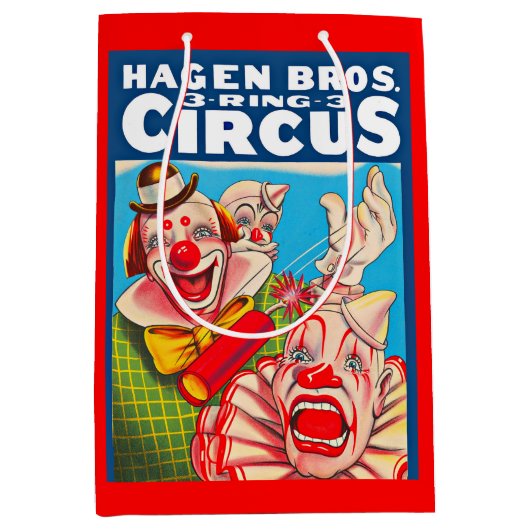 Hagen Brothers Circus poster print 1950 jaren Medium Cadeauzakje (Voorkant)