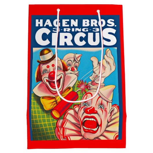 Hagen Brothers Circus poster print 1950 jaren Medium Cadeauzakje (Achterkant)