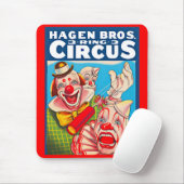 Hagen Brothers Circus poster print 1950 jaren Muismat (Met muis)