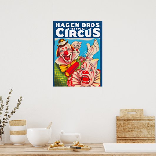 Hagen Brothers Circus poster uit 1950 (Keuken)