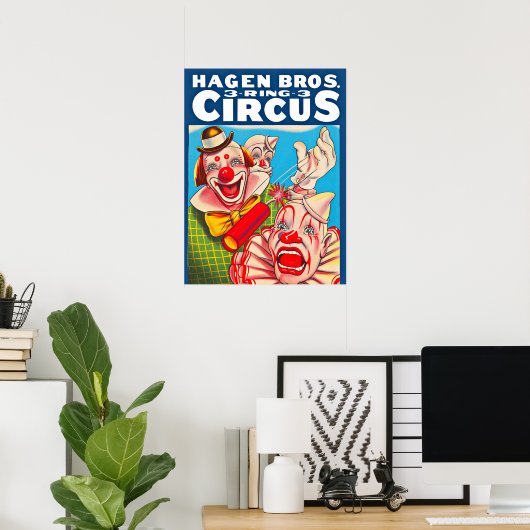 Hagen Brothers Circus poster uit 1950 (Thuiskantoor)
