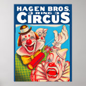 Hagen Brothers Circus poster uit 1950 (Voorkant)