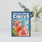 Hagen Brothers Circus poster uit 1950 Briefkaart (Staand voorkant)