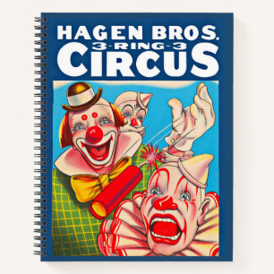 Hagen Brothers Circus poster uit 1950 Notitieboek
