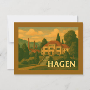 Hagen Duitsland Stad Kunst Briefkaart