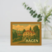 Hagen Duitsland Stad Kunst Briefkaart (Staand voorkant)