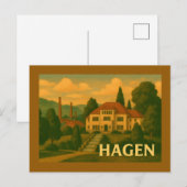 Hagen Duitsland Stad Kunst Briefkaart (Voorkant / Achterkant)