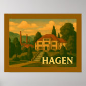 Hagen Duitsland Stad Kunst Poster (Voorkant)