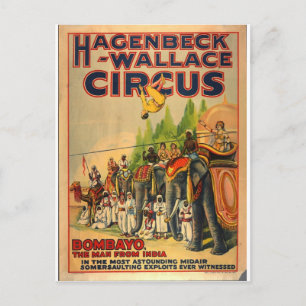 Hagenbeck Circus  briefkaart Bombayo