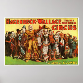 Hagenbeck Wallace Army of Clowns Poster