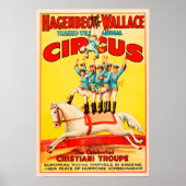 Hagenbeck Wallace Trained Animal USA Circus Troupe Poster (Voorkant)
