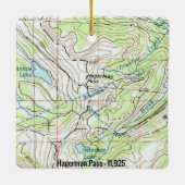 Hagerman Pass Colorado Topo Keramisch Ornament (Achterkant)