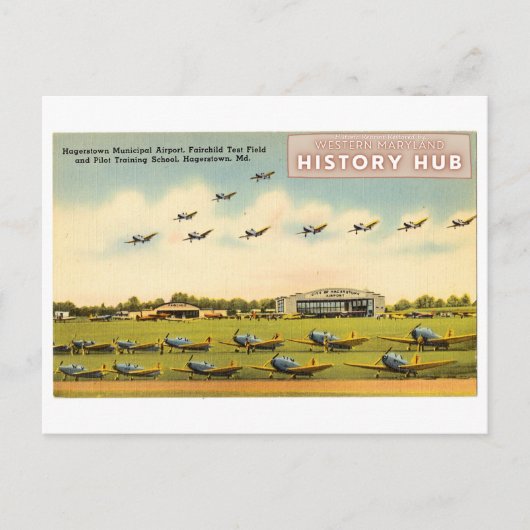 Hagerstown Airport Historic Reprint Briefkaart (Voorkant)
