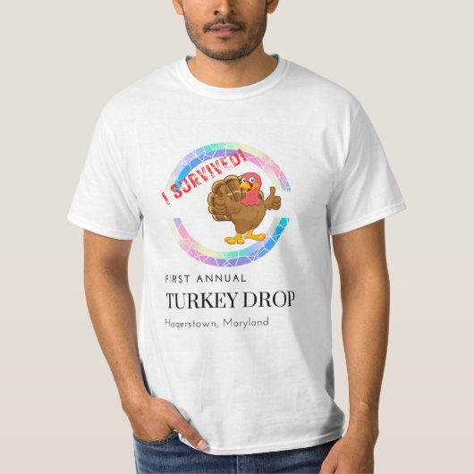 Hagerstown First Annual Turkey Drop Survivor T-shirt (Voorkant)